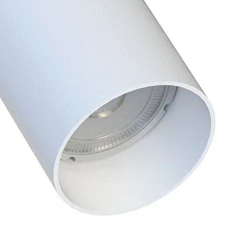 Wpuszczana lampa do salonu MONO 7827 tuba okrągła biała