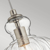 Lampa wisząca nad wyspę Riviera KL-RIVIERA-P-A retro szklana nikiel