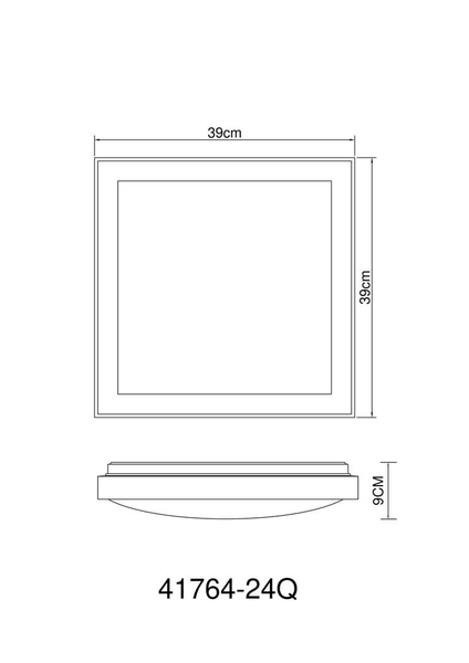 Sufitowa lampa drewniana Bruno 41764-24Q LED 24W 3000-4500-6000K eko