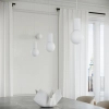 Ryflowana lampa wisząca HALO SL.1710 potrójna kule białe