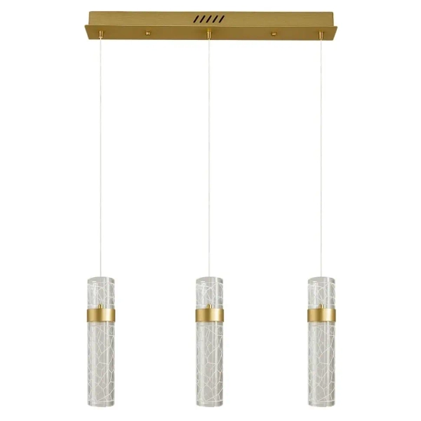 Potrójna wisząca lampa Lagos ML2246 LED 24W 4000K nad wyspę złoty