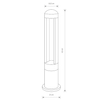 Słupek ogrodowy MONTERREY 9507 ledowa lampa czarna 9W 3000K outdoor