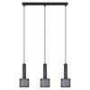 Wisząca lampa potrójna Amo LP-0702/3L BK do salonu metalowa czarna