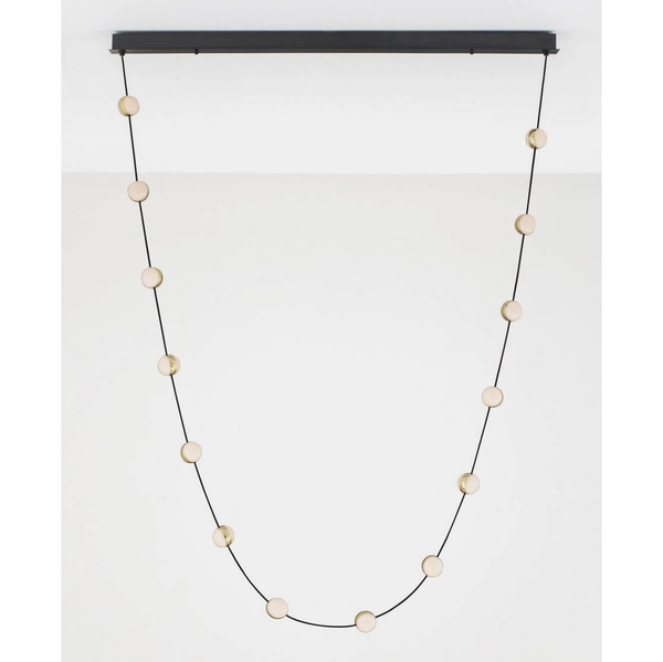 Wisząca lampa na listwie CUTERVO LE44603 LED 46W 3000K kule czarna złota biała