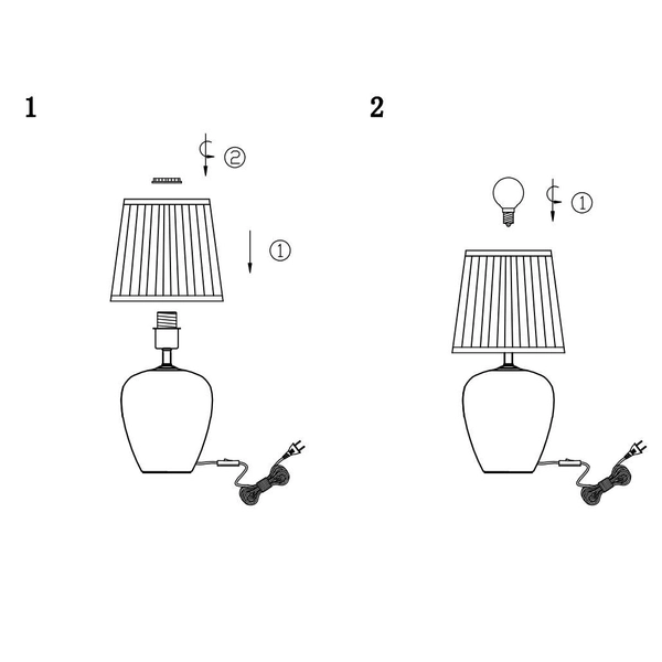 Abażurowa LAMPA stołowa MANSION 107040 Markslojd ceramiczna LAMPKA klasyczna wzorki retro ptaki biały