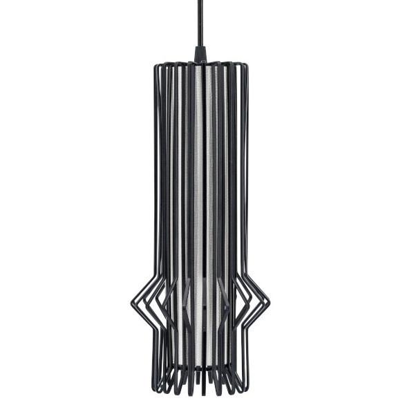 Loftowa LAMPA wisząca Sten 5106/3 BLACK Elem industrialna OPRAWA metalowe klatki ZWIS druciaki czarne