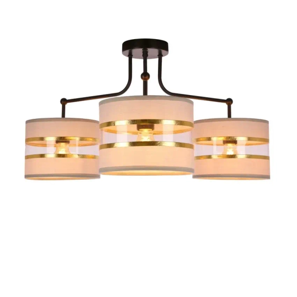 Sufitowa lampa z abażurami Andy 33-00514 biały złoty czarny