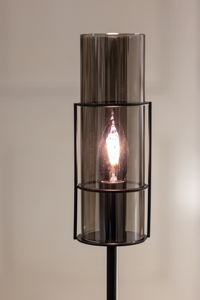 Lampa na stół Torcia 108559 Markslojd szklany abażur przydymiony
