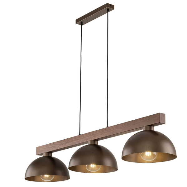 Zwisająca lampa na belce Oslo 6299 japandi do salonu brązowa