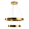Lampa wisząca art deco CIRCLE DN924-40+60 złota metalowa akrylowa LED 53W 3000K do jadalni