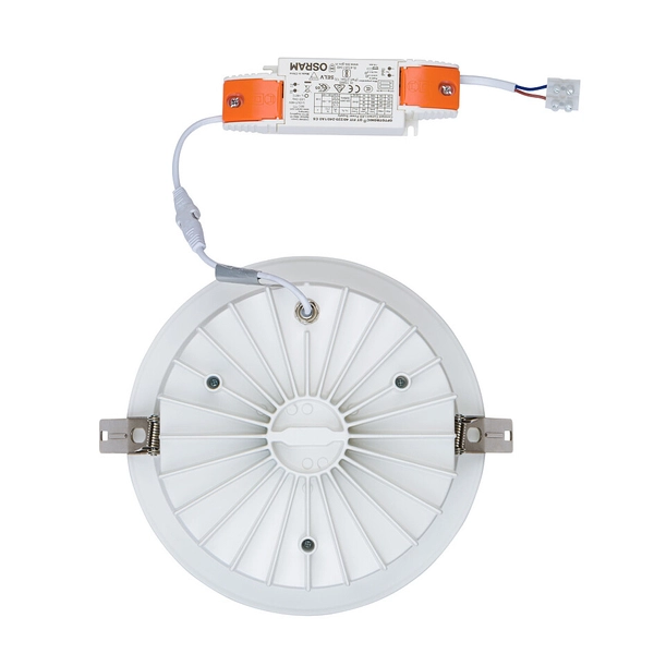 Wpust LAMPA sufitowa KEA 8768 Nowodvorski metalowa OPRAWA łazienkowa LED 40W 3000K okrągła IP44 biała