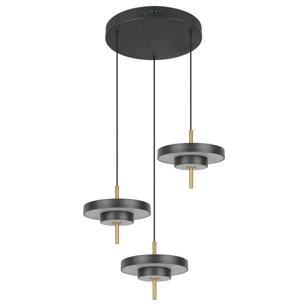 Potrójna zwisająca lampa Keaton 340230380 LED 10W 2300-4000K czarny
