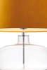 Biurkowa LAMPA abażurowa SAWA VELVET 41013105 Kaspa stołowa LAMPKA stojąca nocna do sypialni przezroczysta złota