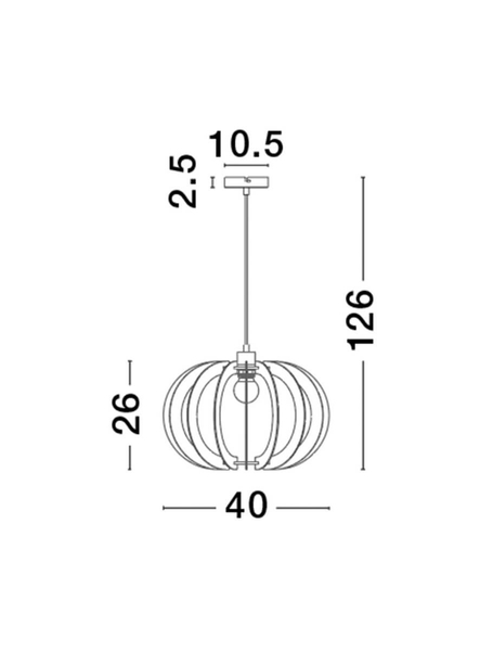Skandynawska lampa wisząca NOGALES LE42941 drewniana biała