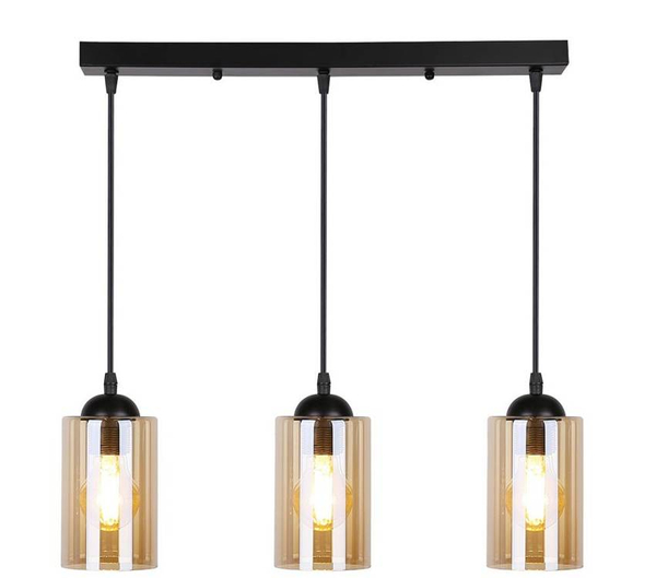 Wisząca lampa na listwie Bistro 33-00545 Candellux szklane tuby czarne