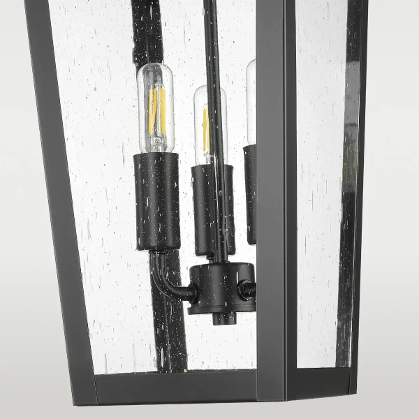 Klasyczna lampa wisząca Zurich P03630BK Cosmolight IP23 nad stół szkło czarny