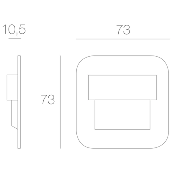 Oprawa schodowa Salsa MH-SAL-M-H-1-PL-00-01 LED 0,8W 3000K IP66 mosiądz