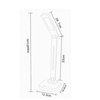 Regulowana lampa stojąca 1601 na biurko LED 6W czarna
