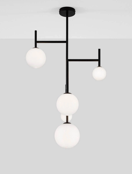 Nowoczesna lampa sufitowa URUAPAN LE42883 do pokoju czarna biała