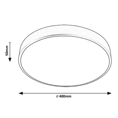 Nowoczesna LAMPA sufitowa TESIA 3315 Rabalux okrągły plafon LED 36W 4000K do salonu srebrny