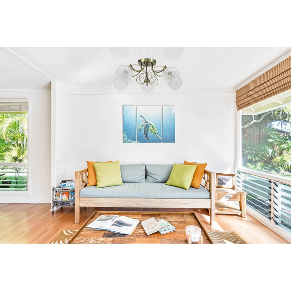 Sufitowa lampa pokojowa 8964/5 21QG glamour mosiądz