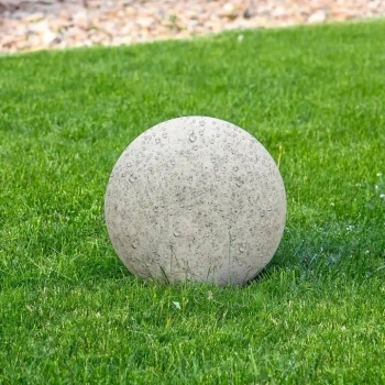 Zewnętrzna lampa kula Stone szara SLP8305+SLP8343 1xE27 IP44 betonowa