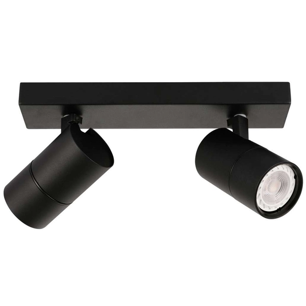 Sufitowa LAMPA plafon LACONI SPL-2813-2B-BL Italux regulowana OPRAWA metalowe reflektorki na listwie czarne