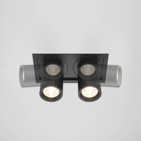 Podwójna lampa nasufitowa Hidden DL095-02-10W3K-B LED 20W 3000K czarna