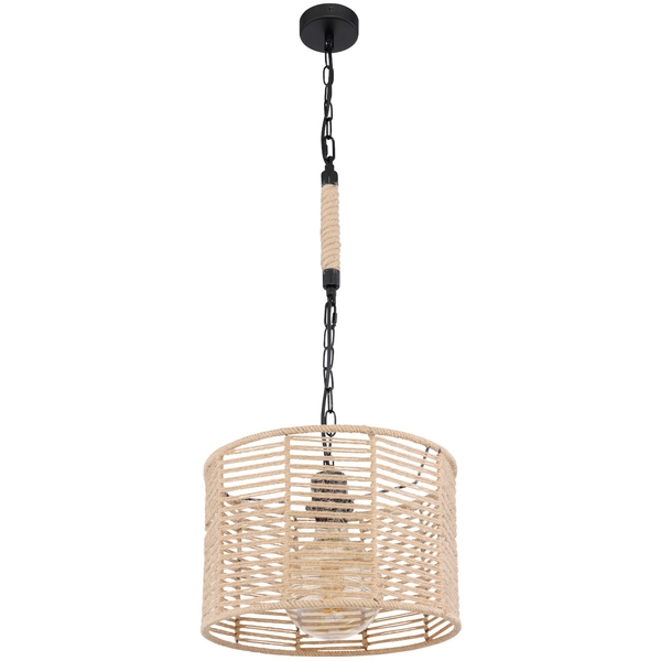 Wisząca LAMPA skandynawska HALIA 15672H Globo metalowa OPRAWA loftowy ZWIS okrągły brązowy czarny