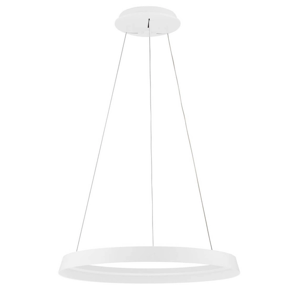 Zwisająca lampa pierścień BATALLAS LE44782 LED 52W 3000K nad łóżko biały