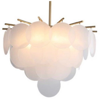 Dekoracyjna lampa wisząca Fiore D8584P-R600 white Step do sypialni złota