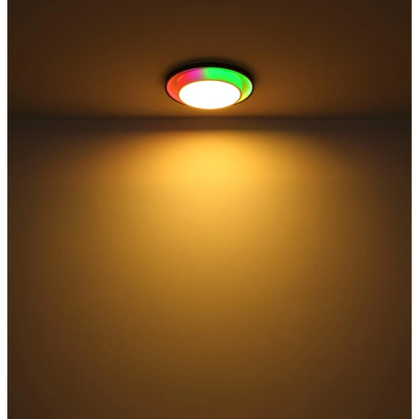 Ściemnialny plafon z pilotem Morgan 41390-21 LED 21W CCT RGB czarny