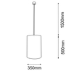 Wisząca lampa abażurowa Lamego 5193 Shilo tuba do pokoju beżowa