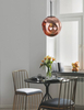 LAMPA wisząca CARORA LE41956 Luces Exclusivas szklana OPRAWA kula ZWIS ball miedziana