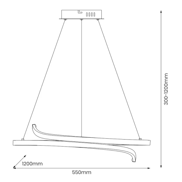 Wisząca pierścieniowa lampa LORENZO ML1583 LED 35W 4000K czarny