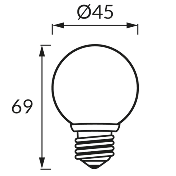 Żarówka dekoracyjna ULKE 4636 E27 1W 59lm bulb czerwony