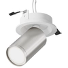 Tuba lampa podtynkowa reflektor regulowany biała srebrna Focus OUTLET