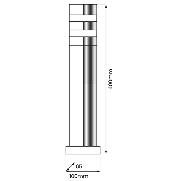 Metalowy słupek ogrodowy Vini EKO0735 Eko-light IP54 czarny