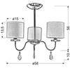Żyrandol ESTERA 33-11664 abażurowa klasyczna kryształki chrom kremowa