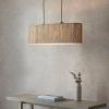 Wisząca lampa drewniana Longshore 101692 beżowy czarny