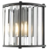 Kryształowa lampa ścienna Kiran KIR0922 glamour czarny
