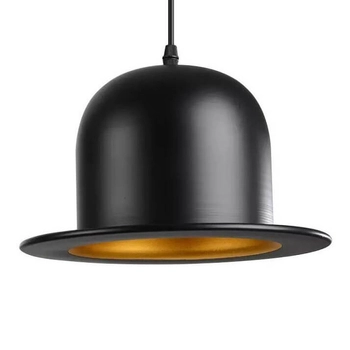 Zwisająca lampa Retro ABR-LWRH-E27 Abruzzo cylinder czarna złota