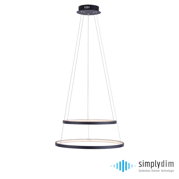 Podwójna lampa zawieszana Circle 11525-13 Just Light LED 46W 3000K antracyt