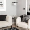 Kulista lampa wisząca Rotonde ABR-LWO-RTO-E14 talerz szklany czarny biały