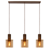 Lampa zwis nad wyspę TOLEDO 74405/03/62 Lucide miedziana bursztynowa