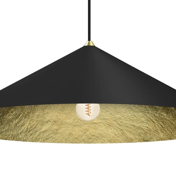 Wisząca lampa do przedpokoju MLP0647 stożek czarny