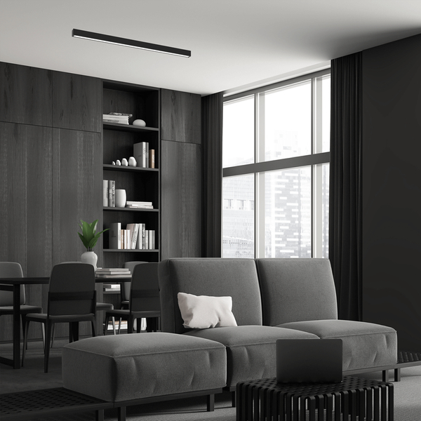 Lampa sufitowa Lungo MLP8910 LED 18W do salonu czarna