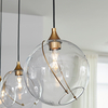 Wisząca lampa kula QN-SKYE-1P ball kulista szklana mosiądz