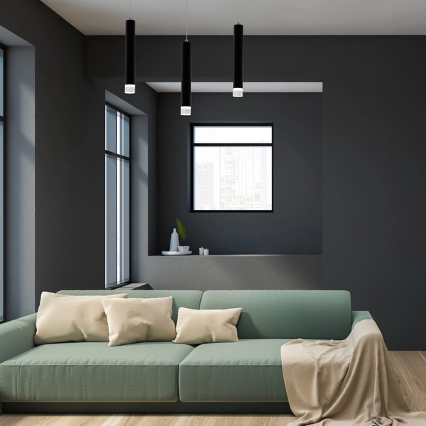 Listwa LAMPA wisząca CARBON ML183 Milagro metalowa OPRAWA zwis LED 15W 4000K sufitowa tuby czarne