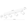 Techniczna sufitowa lampa Nex 10792 tubki na belce czarny